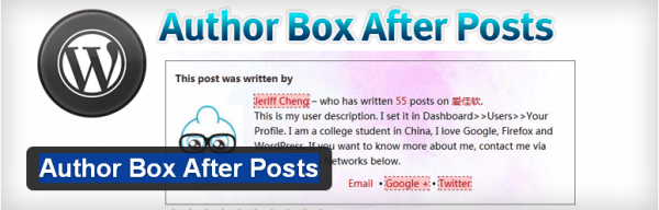 Author Box After Posts