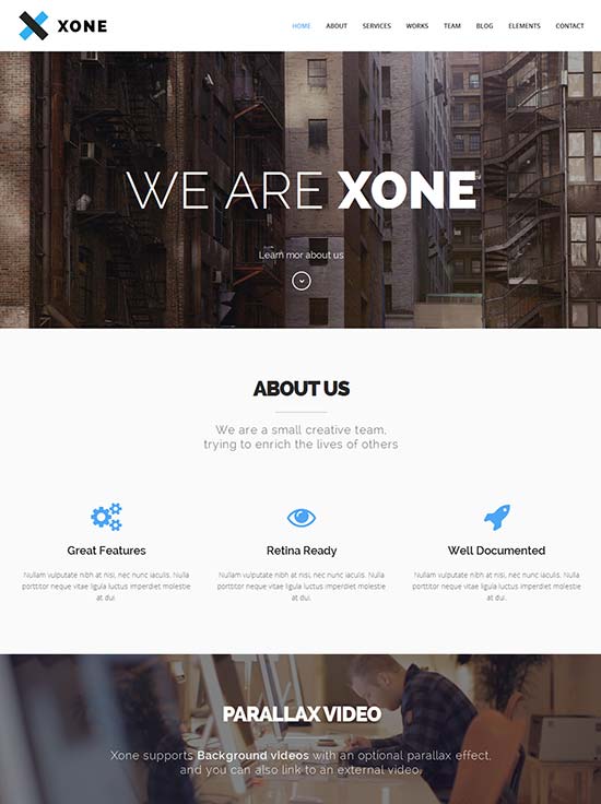 Xone-Clean-One-Page-Wordpress-Theme