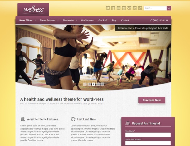 wellness WordPress theme