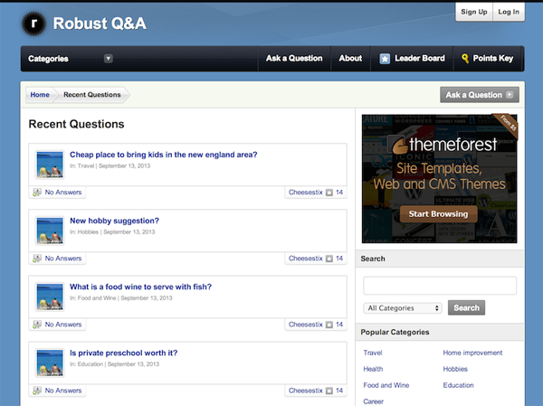 Robust Q&A WordPress Theme