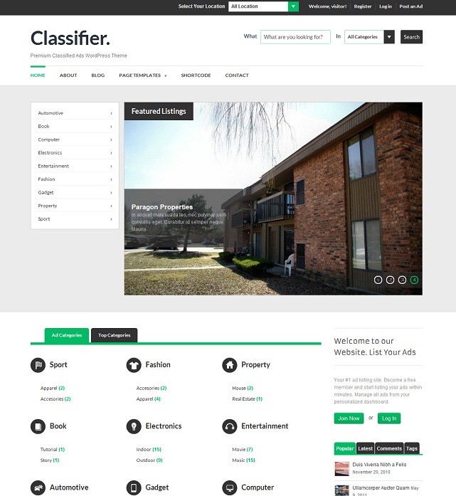 classifier-classified-ads-wordpress-theme