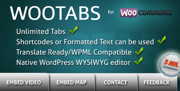 WooTabs,Add Extra Tabs to WooCommerce Product Page