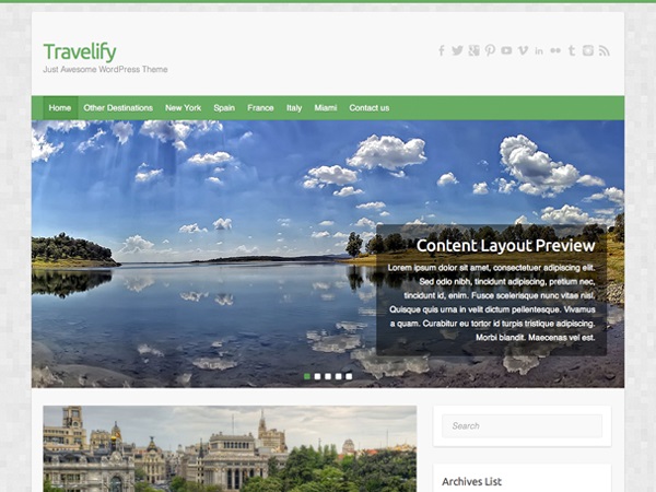 travelify WordPress Theme