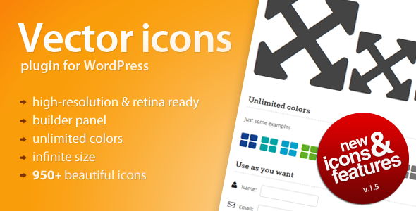 Vector Icons for WordPress