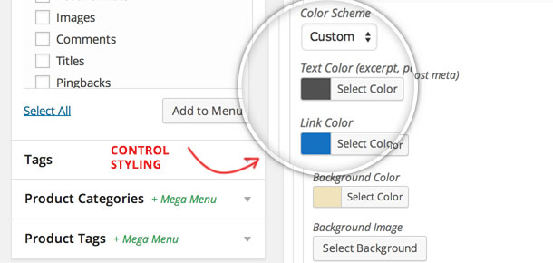 wp-mega-menu-plugin-style-color-scheme
