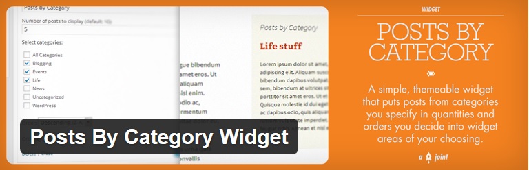 Posts By Category Widget
