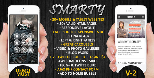 Smarty Mobile & Tablet Responsive Web Template