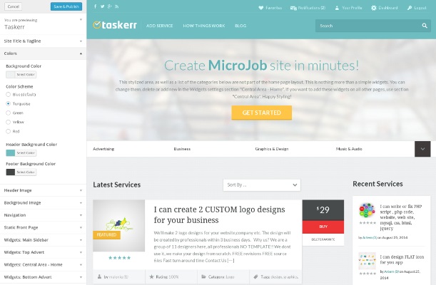 Taskerr theme design