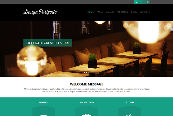 Design Portfolio Theme Home Page