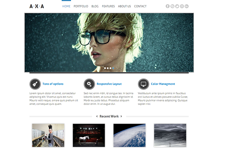 Axa Theme Home Page